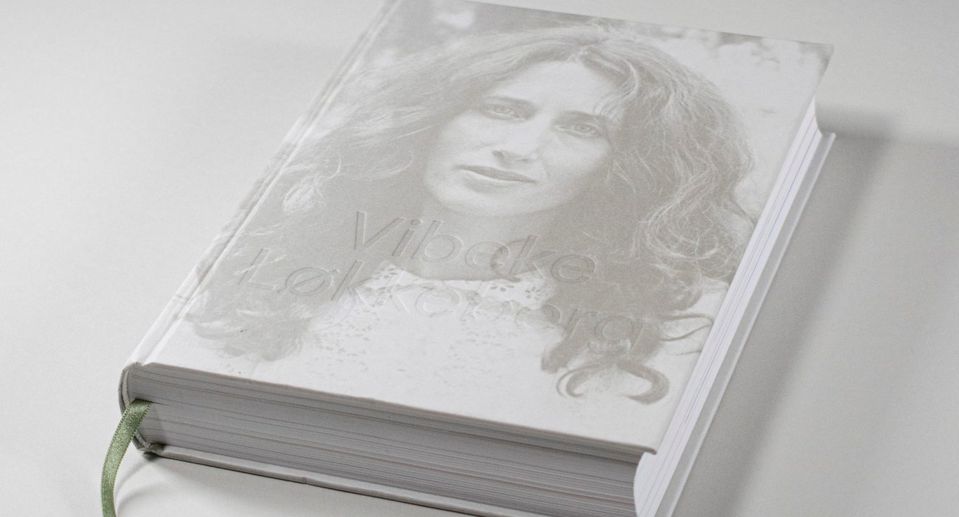 Bildet viser omslaget av boken som er et bilde av Vibeke Løkkeberg. Tittelen på boken er preget ned i permen.